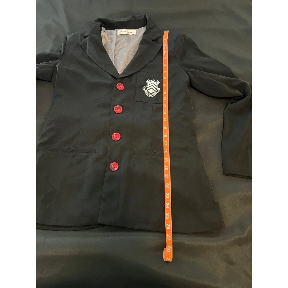 Miccostumes Persona 5 Joker Shujin High School Cosplay Blazer Black Buttons S